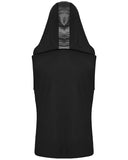 Punk Rave Mens Gothic CyberPunk Sectional Hooded Tank Top Vest