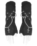 Dark In Love Punk Crucifix & Chain Armwarmer Gloves