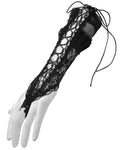 Dark In Love Elegant Lace Up Guiture Lace Gloves