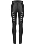Punk Rave Womens Gothic Lace Applique Cutout Leggings