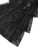 Dark In Love Womens Long Gothic Satin & Lace Prom Wedding Dress