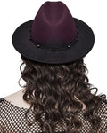 Punk Rave Womens Gothic Gradient Fedora Hat - Red & Black