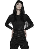 Punk Rave Womens Apocalyptic Gothic Skull Studded Webbing Waist Cincher Corset Belt