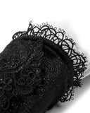 Dark In Love Womens Gothic Velvet & Lace Embroidered Armwarmer Gloves