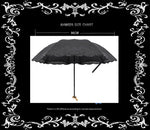 Dark In Love Womens Gothic Lolia Doll Lace Applique Parasol Umbrella