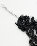 Eva Lady Womens Elegant Gothic Embellished Beaded Lace Choker Necklace