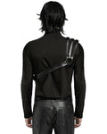 Punk Rave Mens Apocalyptic Punk One Shoulder Strapping Harness - Faux Leather