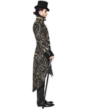 Devil Fashion Mens Monarch Coat - Black & Gold