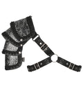 Punk Rave Mens Imperial Gothic Gladiator Shoulder Armour Harness - Black & Silver