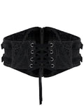 Devil Fashion Mens Gothic Coffin & Crucifix Chained Velvet Cummerbund Belt