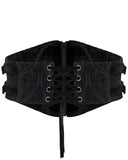 Devil Fashion Mens Gothic Coffin & Crucifix Chained Velvet Cummerbund Belt