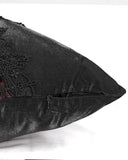 Devil Fashion Gothic Home Sateen & Lace Filled Cushion - Black & Red