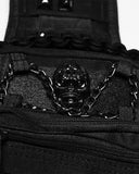 Punk Rave Mens Apocalyptic Gothic Studded Skull Cross Body Backpack Bag