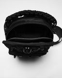 Punk Rave Mens Apocalyptic Gothic Studded Skull Cross Body Backpack Bag