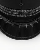 Punk Rave Mens Gothic Cyberpunk Studded Military Cap Hat
