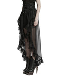 Punk Rave Womens Long Romantic Gothic Layered Chiffon Corset Skirt