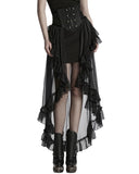 Punk Rave Womens Long Romantic Gothic Layered Chiffon Corset Skirt