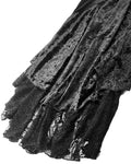 Dark in Love Womens Long Asymmetric Velvet Ruffle Off-Shoulder Mermaid Dress