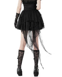 Dark In Love Dark Gothic Jacquard Lace Up Half Skirt