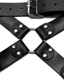 Punk Rave Mens Faux Leather Spiked Harness