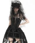 Dark In Love Womens Gothic Spiderweb Lace Wedding Veil