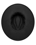 Punk Rave Daily Life Womens Gothic Beaded Wide Brim Fedora Hat - Black