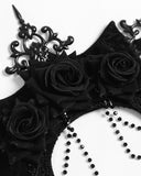 Devil Fashion Womens Dark Gothic Batwing Beaded Rose Fascinator Headpiece