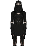 Punk Rave Womens Apocalyptic Gothic Hooded Mini Dress
