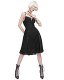Devil Fashion Womens Dark Gothic Knit Sling Dress