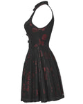 Punk Rave Daily Life Enmeshed Gothic Rose Dress - Black & Red