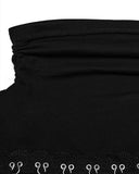 Punk Rave Daily Life Womens Asymmetric Apocalyptic Spliced Mesh Top