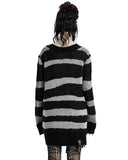 Punk Rave Disanthropy Womens Knit Sweater - Black & White