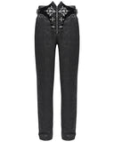 Devil Fashion Mens Gothic Aristocrat Brocade & Velvet Formal Dress Pants