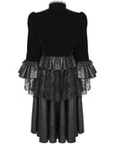 Devil Fashion Womens Gorgeous Gothic Aristocrat Velvet & Lace Frock Jacket