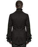 Punk Rave Mens Elegant Gothic Gentleman Embroidered Tailcoat Dress Jacket