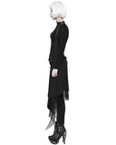 Punk Rave Womens Gothic Grunge Waistcoat Sleeveless Cloak Cape Shrug Black Mesh