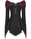 Punk Rave Morgana Womens Top - Black & Red