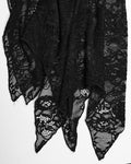 Punk Rave Womens Gothic Lace Batwing Caped Maxi Dress