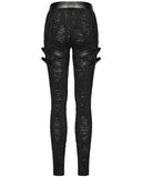 Punk Rave Womens Apocalyptic Gothic Spliced Mesh Strapping Leggings