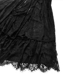 Dark In Love Womens Elegant Gothic Black Lace Off-Shoulder Evening Prom Dress