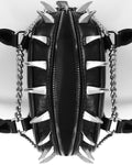 Devil Fashion Womens Gothic Punk Chained Skull Spiked Mini Handbag