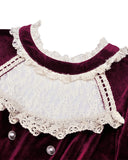 Dark In Love Regency Court Vampire Dress - Wine Red