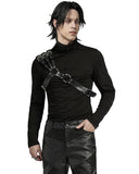 Punk Rave Mens Apocalyptic Punk One Shoulder Strapping Harness - Faux Leather