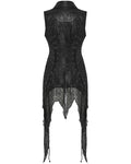 Punk Rave Womens Dark Gothic Punk Asymmetric Long Waistcoat Vest