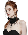 Punk Rave Womens Beaded Crucifix Gothic Choker Collar Necklace