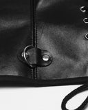 Punk Rave Mens Apocalyptic Gothic Faux Leather Buckled Strapping Corset Girdle Belt
