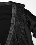 Punk Rave Womens Dark Gothic Lolita Lace Inset Kinono Dress Jacket