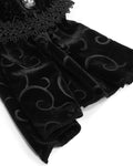 Devil Fashion Unisex Baroquia Gothic Aristocrat Jabot Cravat - Black Velvet