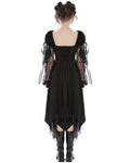 Punk Rave Daily Life Gothic Lace Contrast Maxi Dress Black Steampunk