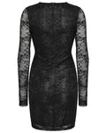 Punk Rave Daily Life Elegant Gothic Lace Applique Mini Dress